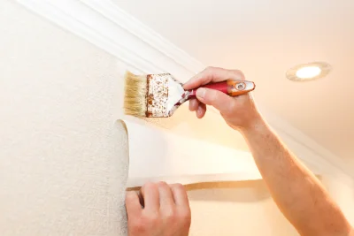 Pose de papier peint à Chitray — revêtements muraux et toiles de verre